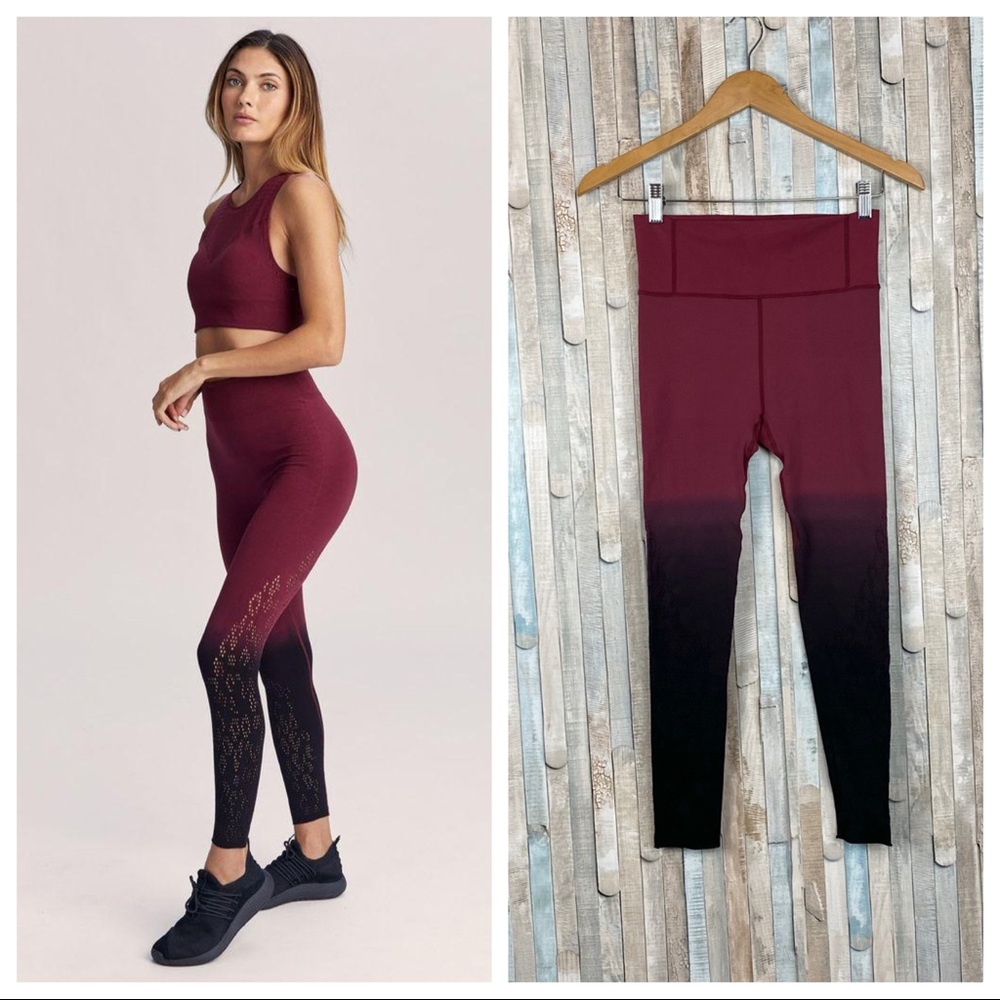 Varley S Ombre Perforated High Rise Waist Dover 7/8 Legging Tight Athletic‎ Yoga